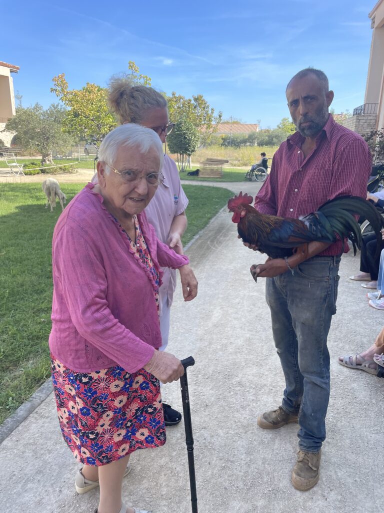 zoothérapie ephad vic la gardiole